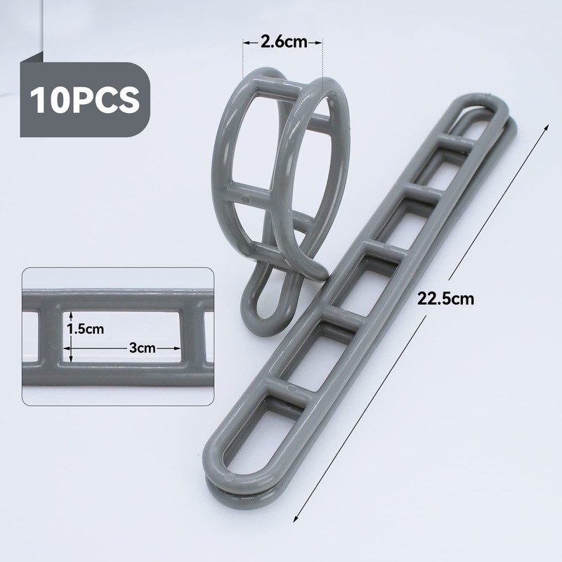 AIMEKE Pack of 10 Plastic Guy Elements, Tension Rubber Guy