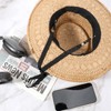 Tweruna 2 PCS Hat Straps for Wind, Adjustable Beige Black