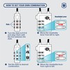 Brinks TSA Accepted Indicator Luggage Lock, Blue - Ressetable Combination,