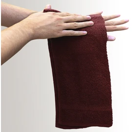 QCS Towels – 12 Pack Washcloths Set 30 x 30 cm, 100% Cotton Super Absorbent & Quick Dry Flannel Face Cloths, Fade Resistant and Soft Feel Fingertip Towels (Brown)