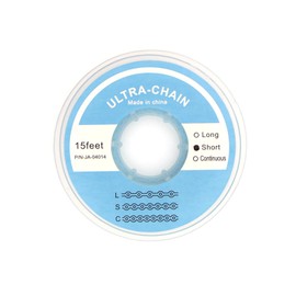 RUCYAI 15Feet Dental Orthodontic Elastic Rubber Power Chains Braces Bands Long/Closed/Short (Short, Light Blue)