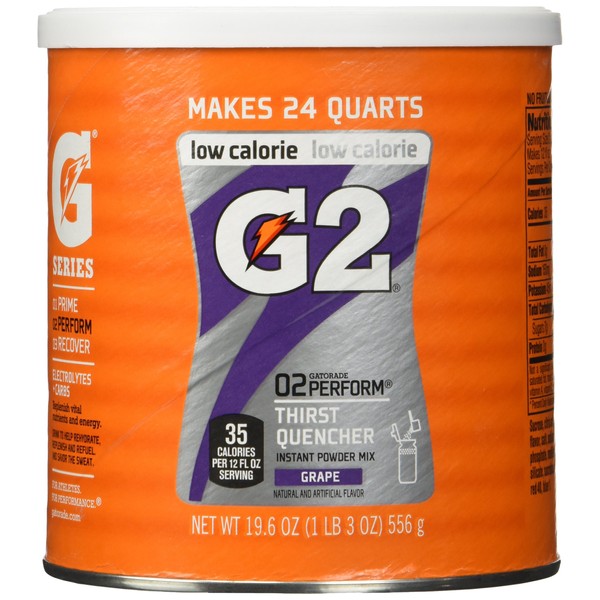 Gatorade Perform G2 02 Realizar sed Quencher Instant Powder Uva Beber 19.4 oz. (1 cada uno)