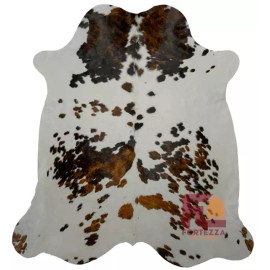 Fortezzaoutlet Cowhide Rug Light Tricolor | Premium Quality | Large 6' x 7'