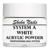 SHEBA NAILS System A Acrylic Nail Powder WHITE- 1oz Jar