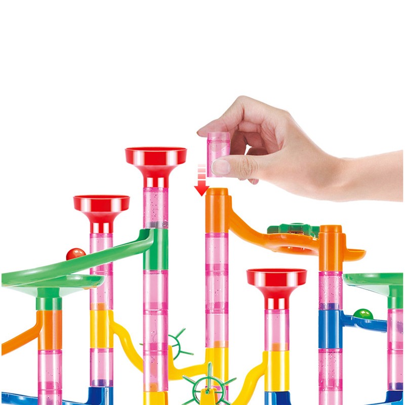 Marble Run Building Blocks Three Dimensional DIY Race Track Marble