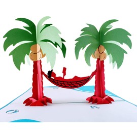 iGifts And Cards Funny Man Relaxes on Beach 3D Pop Up Greeting Card – Calm, Laughter, Happy, Cheer, Sunshine, Vacation, Birthday, Retirement, Father’s Day, BFF, Just Because, Miss You, Congratulations