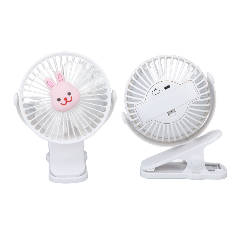 Baby Stroller Fan Clip USB Cartoon 3 Speeds Portable Fashionable