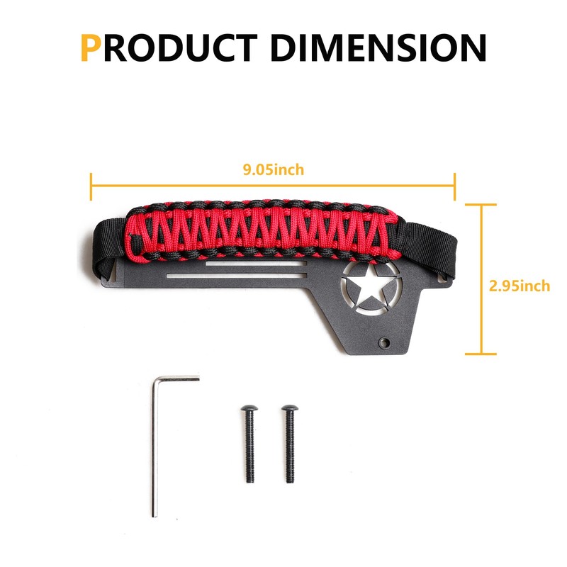RERPRO Rear Window Grip Handle Grab Handles Compatible with 2018-2024