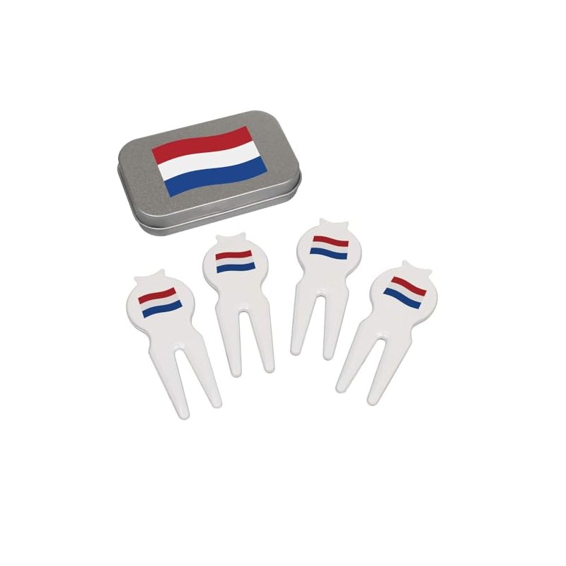 Azeeda 'Waving Dutch Flag' Golf Divot Tool/Repair Fork Gift Set