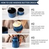 Hasense Ceramic Butter Crock with Lid, Butter Dish for Countertop