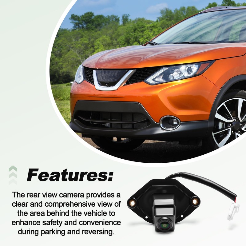 Backup Rear View Camera Compatible with 2015-2019 Nissan Qashqai J11