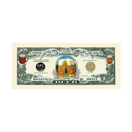 American Art Classics Pack of 25 - Beer Million Dollar Bill Drinking Money- Limited Edition Novelty Dollar Bill - Not Real Currency - Great Gift Or Keepsake