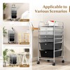 DREAMADE Rolling Cart with Storage Drawers, Utility Cart with Removable
