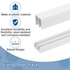 uxcell 2Set White Plastic Sliding Door Track, Sliding Glass Window
