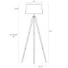 Kira Home Grace 60.5" Mid Century Modern Tripod LED Floor