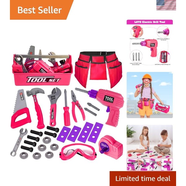 Unbranded 27-Piece Kids Tool Set with Adjustable Belt & Battery-Powere