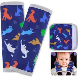 Funda Acolchada para Cinturón de Seguridad para Bebé, Fundas de Cojín Suaves para Cinturón de Seguridad para Niños, 2 Piezas, Almohadillas para Correas de Asiento de Coche para Hombros para Todos los