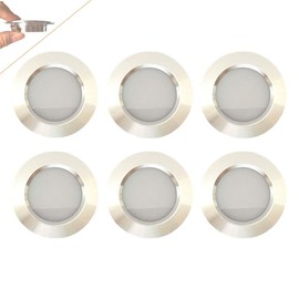 12V Recessed LED Under Cabinet Light - RV Camper Trailer Boat Ceiling Lights, Aluminum 3W 300lm Soft 3000k Warm White Pack of 6