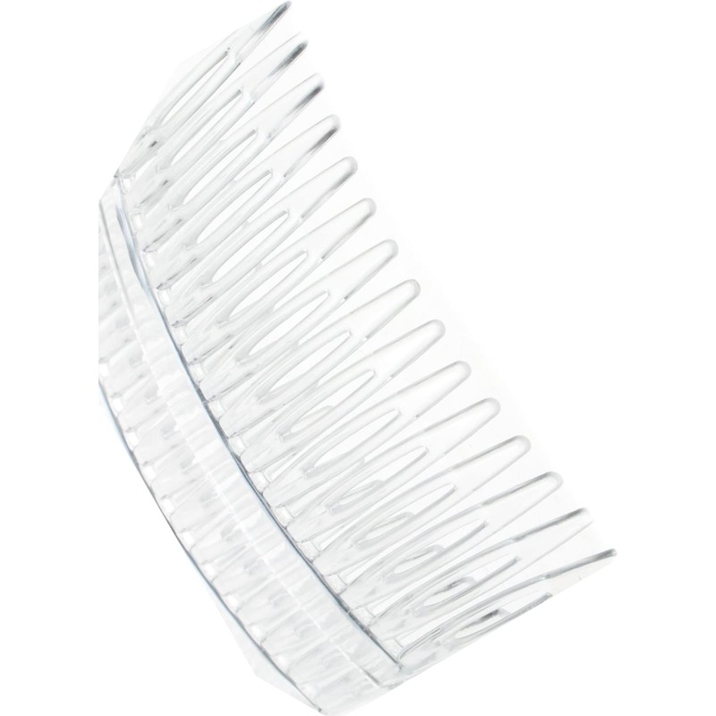 Glitz4Girlz® 4 Pack 7cm Clear Hair Side Combs Slides Grips