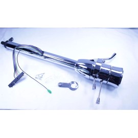 Rodspeedracing Automatic Tilt Shift 28" Chrome Steering Column Univeral Chevy W/ Bonus Adapter
