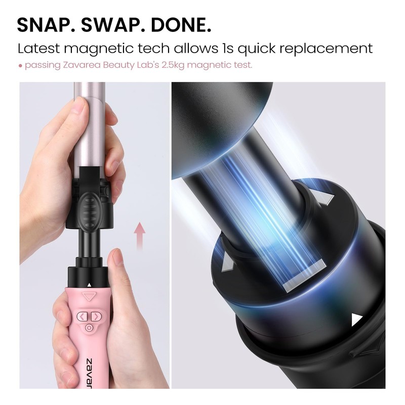 Rotating Curling Iron 3 in 1 Set, Automatic Curling Wand