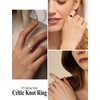 Vesitim Celtic Knot Rings for Women 925 Sterling Silver Solitaire