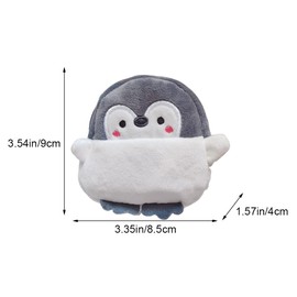 3 Pcs Coin Purse Cartoon Change Wallet Penguin Shape Small Purses for Women Mini Pouch for Coin Lipstick Credit Card ID Card