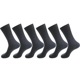 LBPFAOTW Men's Business Socks, Set of 6, Flexible, Breathable, Sweat Absorbent, Odorless, Combed Cotton, Business Trips, Work, School, Four Seasons, Business Casual, 9.4 - 11.0 inches (24 - 28 cm