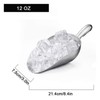 VUFVOID Ice Scoops Set, 2pc Contoured Handle Scoops, Aluminum &