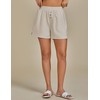 luvamia Linen Shorts for Women High Waisted Buttoned Elastic Waist