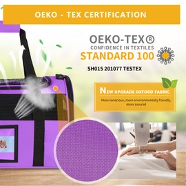 SECLATO Cat Carrier, Dog Carrier, Pet Carrier Airline Approved for Cat, Small Dogs, Kitten, Cat Carriers for Small Medium Cats Under 15lb, Collapsible Soft Sided TSA Approved Cat Travel Carrier-Purple