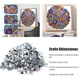 1000 Piezas Diamantes de Imitación Artesanales, 3 x 6mm Apliques en Diamantes de Imitación Brillantes, Pegatinas Autoadhesivas Art Gem para Decoración Facial, Bodas y Disfraces