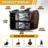 Headlight Assembly Compatible with GMC Sierra 2007-2013 Halogen Head lamp,