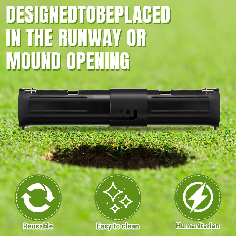 Qualirey 8 Pcs Adjustable Mole Traps for Lawns Gopher Trap