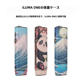 XIOUDO Compatible with Strong Personality PU Leather ILUMA ONE Case, IQOS ILUMA ONE Case (Panda, Cherry Blossom), Panda Cherry Blossom, Unique and unique