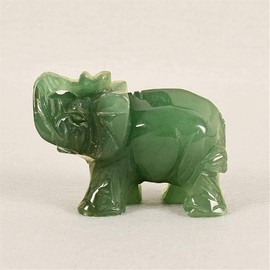 Yjemle Green Elephant Ornament, Elephant Statue, Jade Stone Handcraft Natural Green Jade Stone Elephant Statue Decor Toys in Hand Sculptures Home Décor Accents,Collectible Figurines