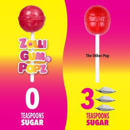 Zolli GUM Popz 115ct Tube Display - Tube Display for Zolli GUM Popz with 115 Count of Flavorful Chewing Gum