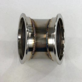Unbranded 3.5" to 3.5" V-Band 45 Degree Elbow Adapter (3.5" I.D. 4.2" O.D. V-Band)