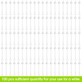 100PCS Plastic Wax Applicator Wands Men and Women Painless Applicator Sticks Nose Wax Kit for Ears Face Nose Hair Removal and Cleaning,White