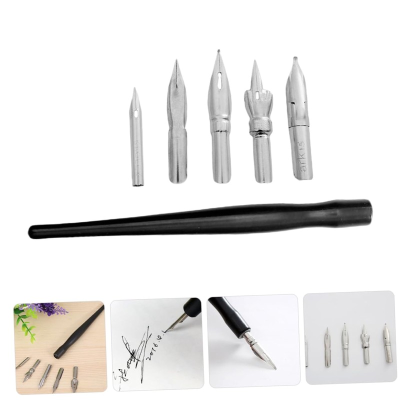 LALAFINA 1set Calligraphy Dip Pen Set Replacement Nibs and Ergonomic