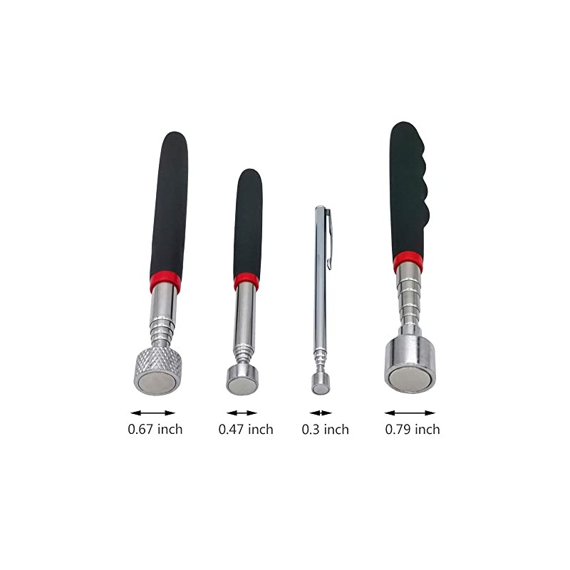 Magnetic Pickup Tool, 20lb/ 10lb/ 5 lb/ 1.5 lb Telescoping
