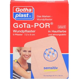 GOTA-POR Wound Plasters 5 x 7.2 cm Sterile Skin-Coloured Pack of 5