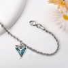 CUPENDA Shark Bracelet Sterling Silver Turquoise Shark Tooth Pendant Bracelet