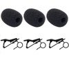 BLUPLE 3 Pieces Lavalier Microphone Metal Tie Clips, 3 Pieces
