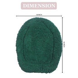 Home Weavers Luxury Collection 100% Cotton Tufted Bath Rug, Extra Soft and Absorbent Bath Rugs, Non-Slip Plush Bath Carpet, Machine Wash, Bath Rug for Bathroom, 18"x18" Lid Cover, Bottle Green