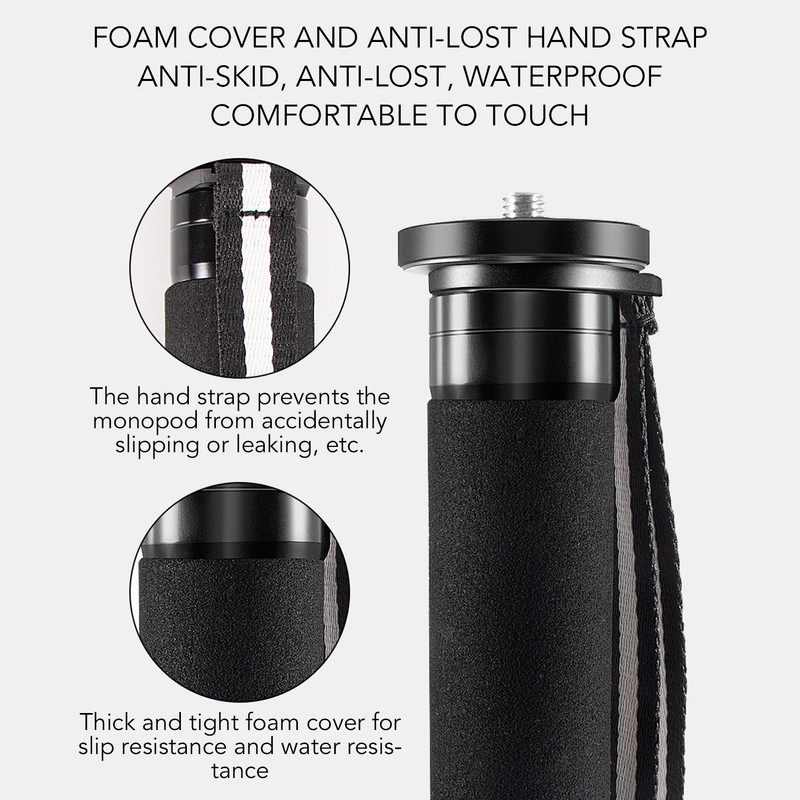 10 Layer Carbon Fiber Monopod Portable 6 Section Telescopic SLR