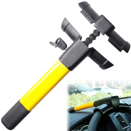 Leikurvo Lenkradschloss fr Auto Lenkradkralle, Auto Diebstahlsicherung, Lenkradkralle fr Auto, Universelle Lenkradsperre mit 2 Schlssel Wegfahrsperre zum Autos Wohnmobil Lieferwagen (Schwarz)