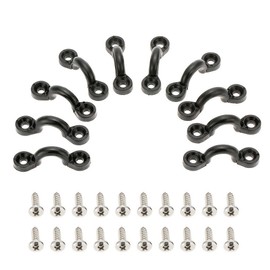 Docooler 10 trabillas elásticas de nailon para cubierta con 20 tornillos para barco, kayak, kit de aparejo de cubierta