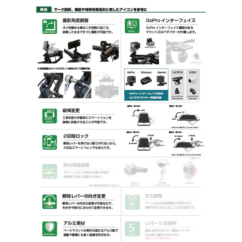 [Wreckmount Plus] Moto Mount 9 Stem Hole Type (Black) [R+Moto9BK]