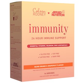 Applied Nutrition - Coleen Rooney - Immunity Powder - Vitamin & Mineral Boost - Best 24-Hour Immune Support - Best Vegan Immunity Defense - Enhanced Vitality (14 Servings) (Blood Orange & Grapefruit)